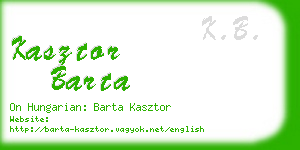 kasztor barta business card